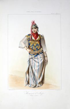 Mauresque d'Alger, costume d'intérieur (1843) - Galerie royale de costumes par Benjamin Roubaud