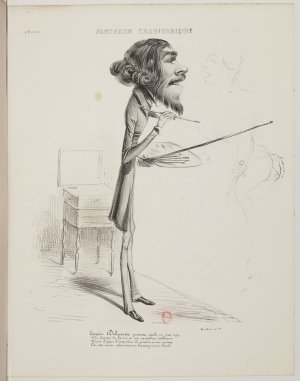 Eugène Delacroix par Benjamin Roubaud - Panthéon charivarique