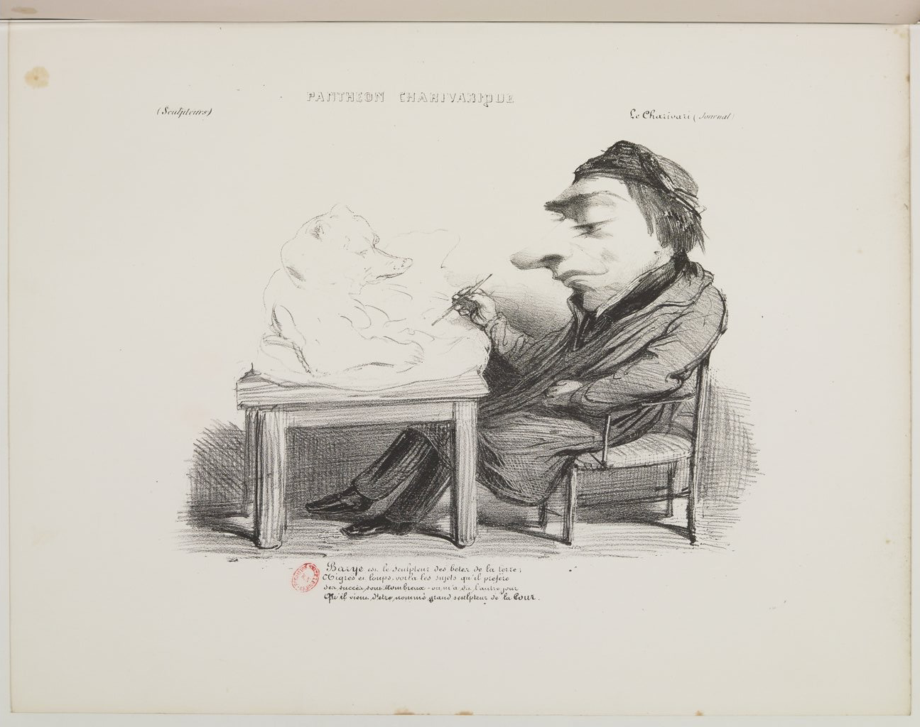 Antoine-Louis Barye par Benjamin Roubaud - Panthéon charivarique