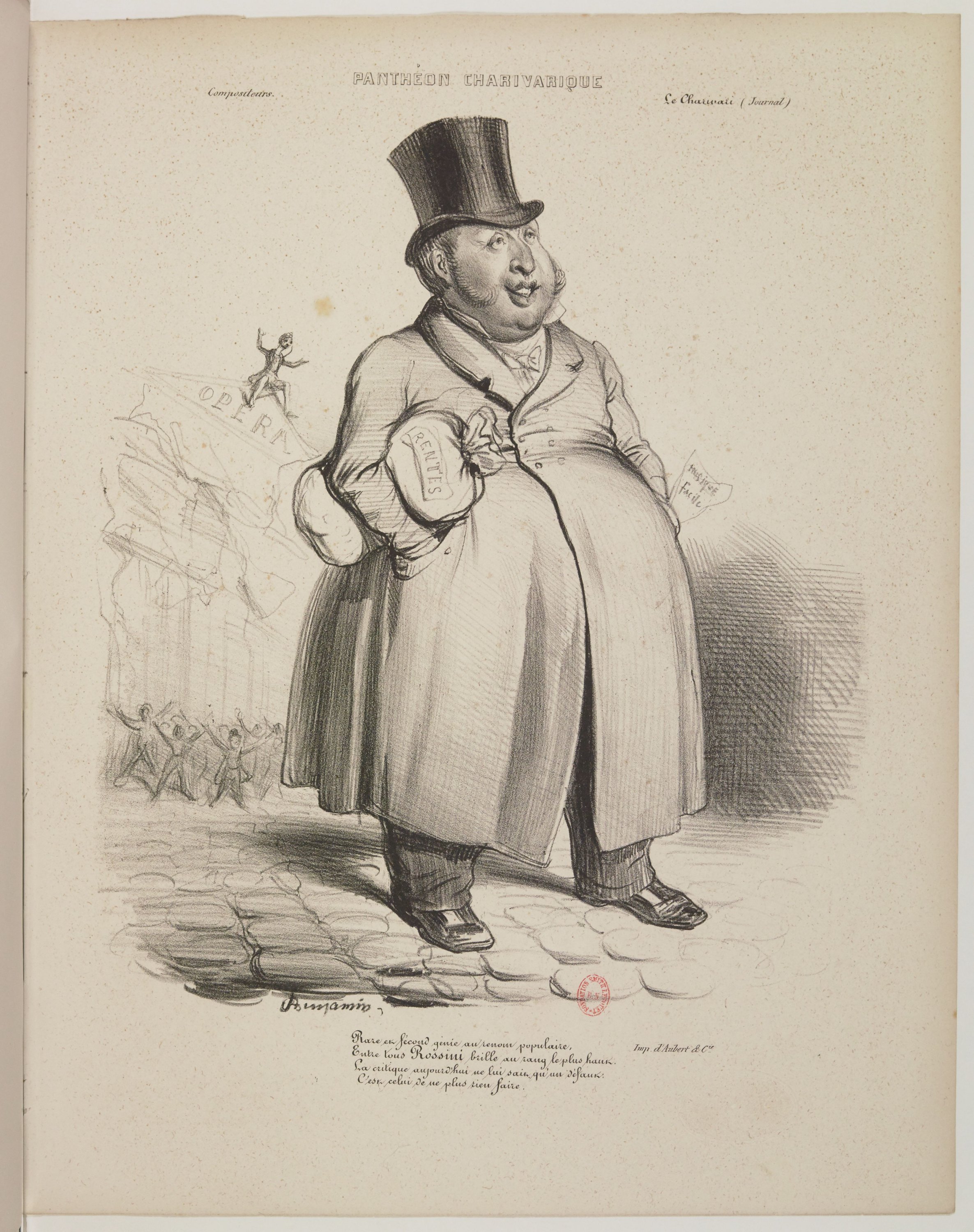 Gioachino Rossini par Benjamin Roubaud - Panthéon charivarique
