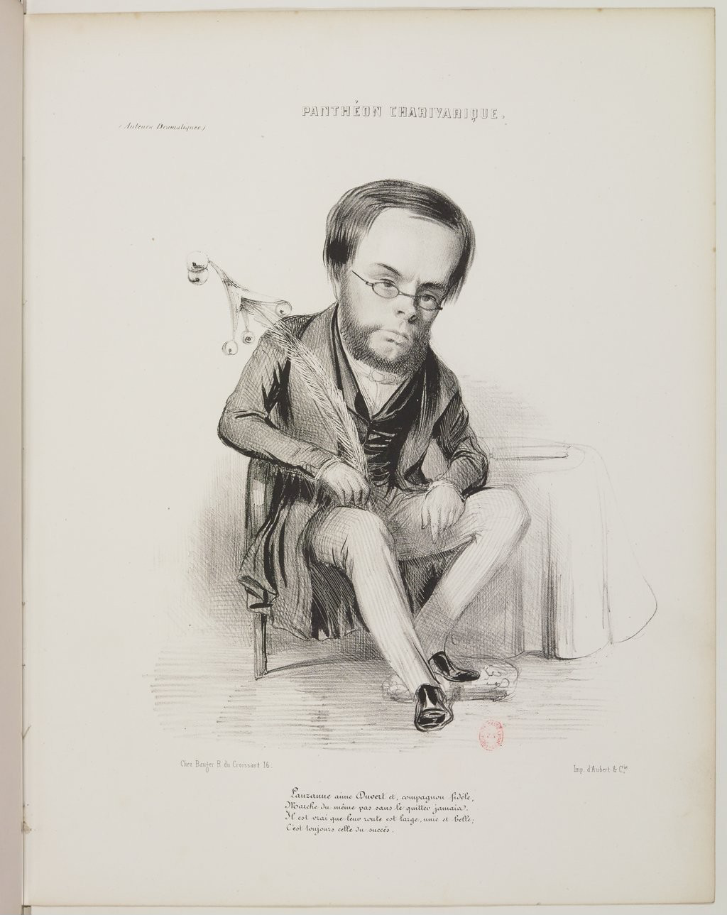 Augustin-Théodore de Lauzanne par Benjamin Roubaud - Panthéon charivarique