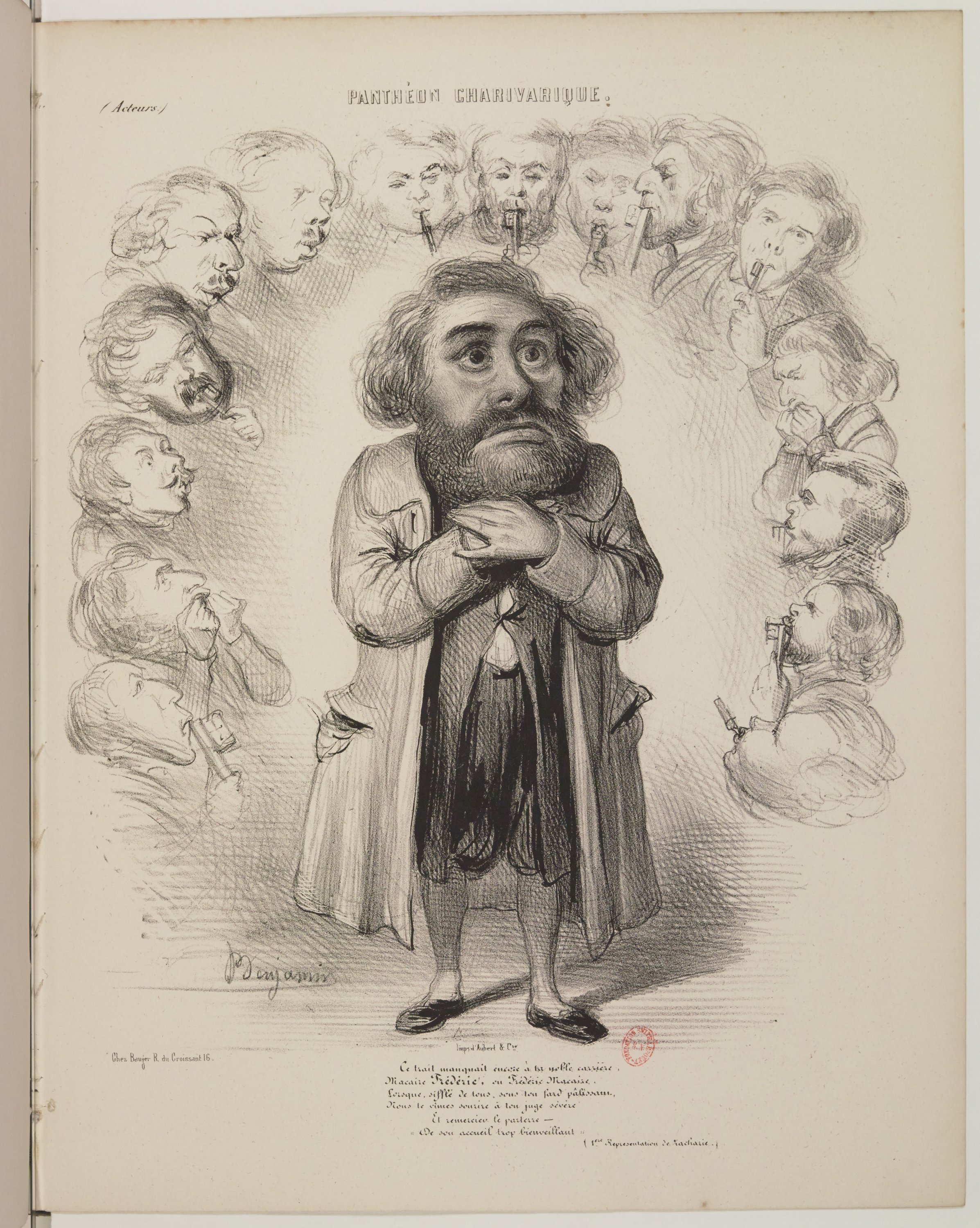 Antoine, Louis Prosper Lemaitre dit Frédérick Lemaitre par Benjamin Roubaud - Panthéon charivarique