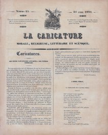 Couverture de La Caricature du 21/04/1851
