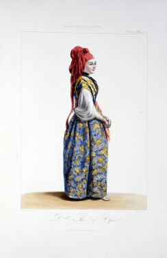Demoiselle juive d'Alger (1842) - Galerie royale de costumes par Benjamin Roubaud