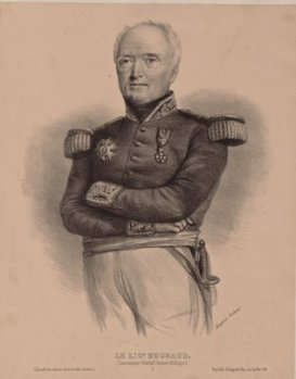 Portrait lithographie du lieutenant-général Bugeaud dans l'album Souvenirs d'Afrique de Benjamin Roubaud