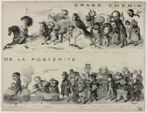 Grand chemin de la Postérité - Les littérateurs (1842) par Benjamin Roubaud