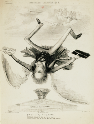 Alphonse de Lamartine par Benjamin Roubaud - Panthéon charivarique