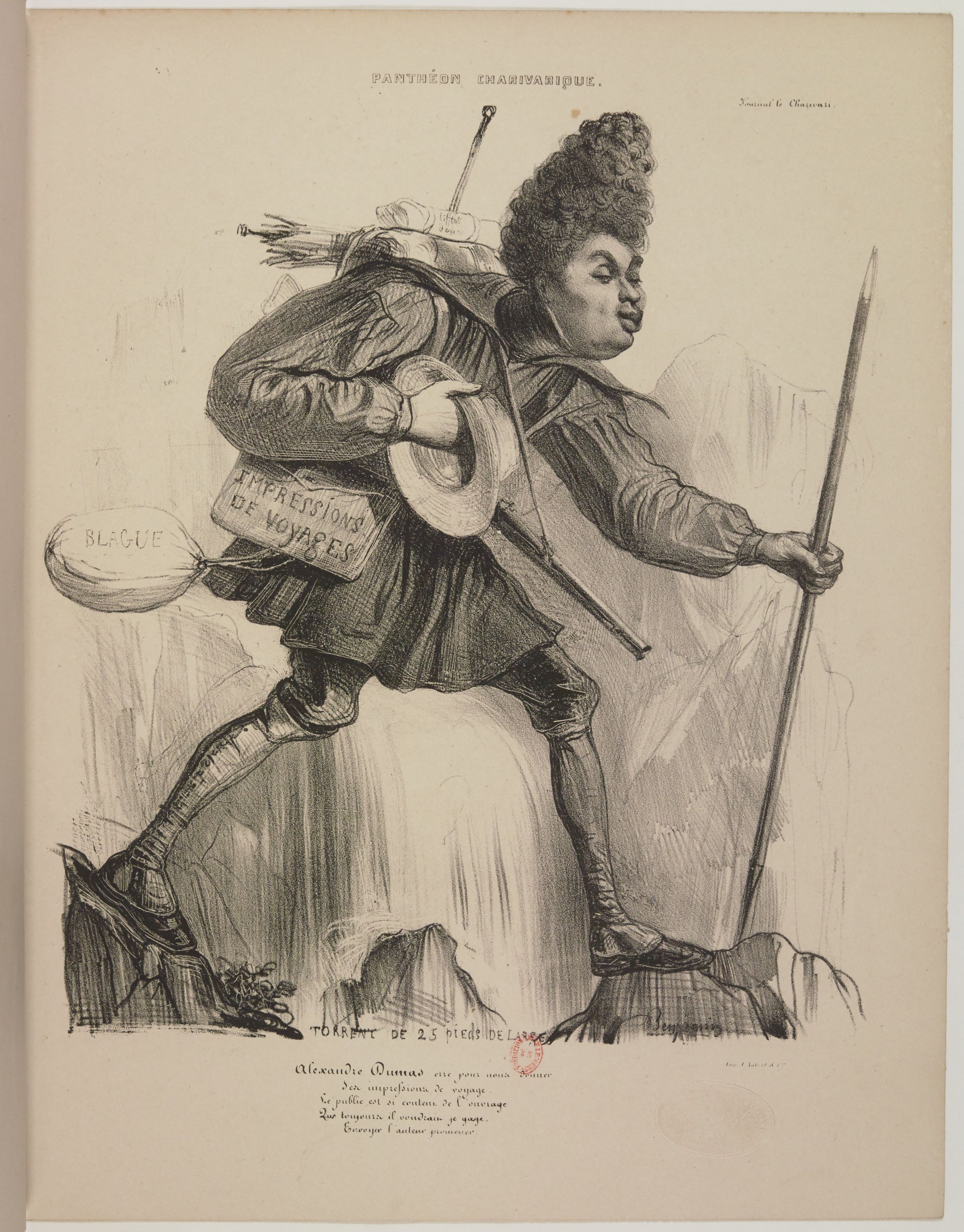 Alexandre Dumas par Benjamin Roubaud - Panthéon charivarique