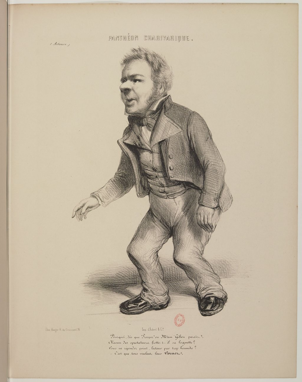 Charles Edme Vernet par Benjamin Roubaud - Panthéon charivarique