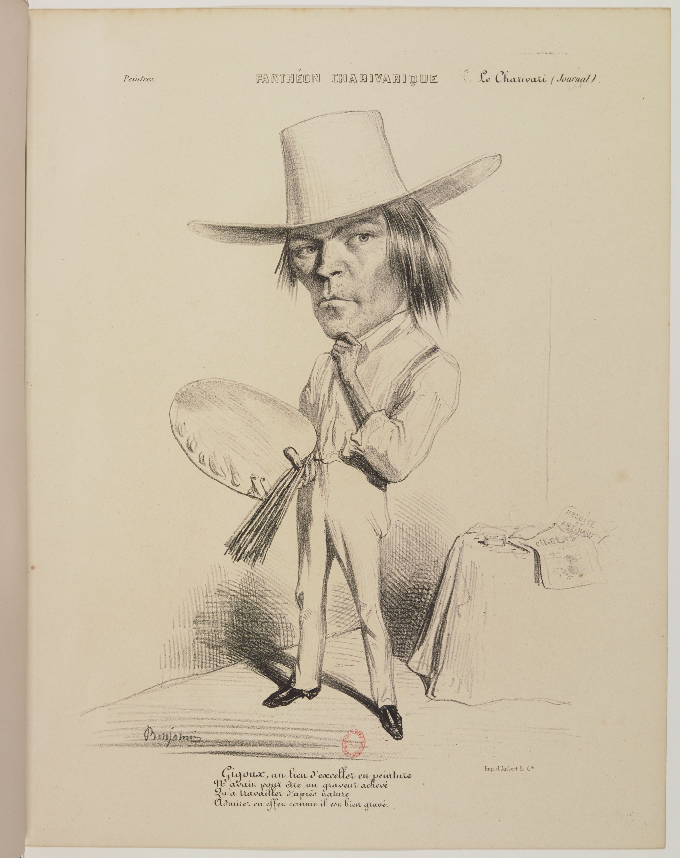 Jean Gigoux par Benjamin Roubaud - Panthéon charivarique