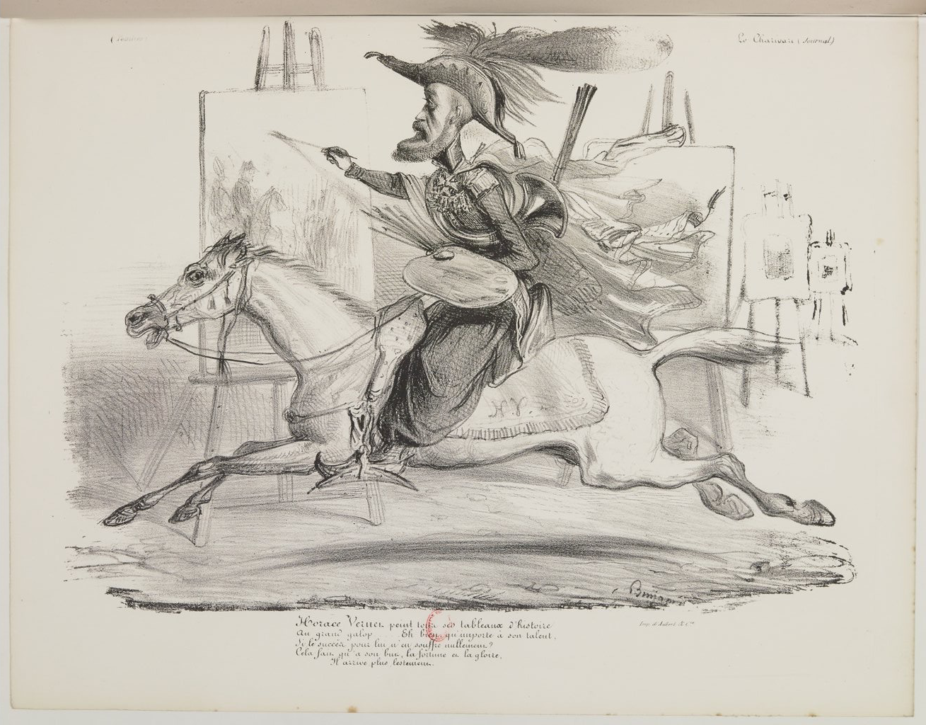 Horace Vernet par Benjamin Roubaud - Panthéon charivarique