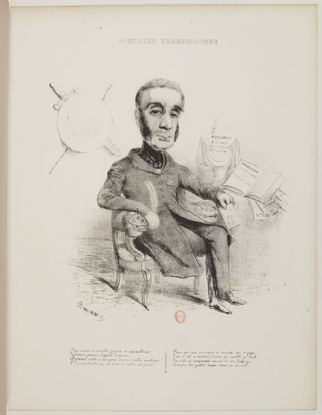 Félix-Auguste Duvert par Benjamin Roubaud - Panthéon charivarique